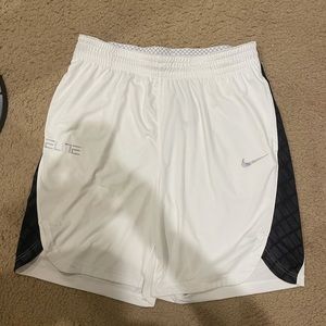 Nike Dri-Fit Elite Basketball Shorts Mens XL White